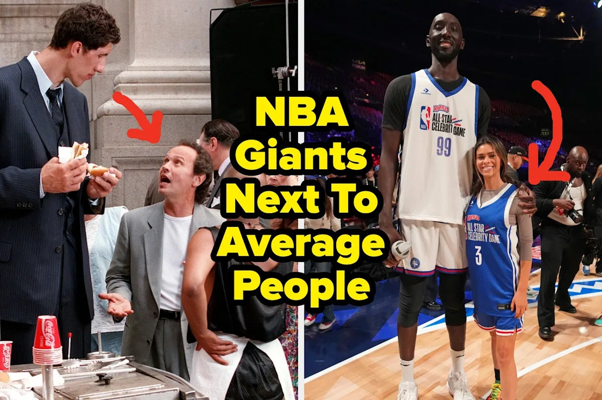 NBA Giants Standing Next To Average People Will Break Your Brain