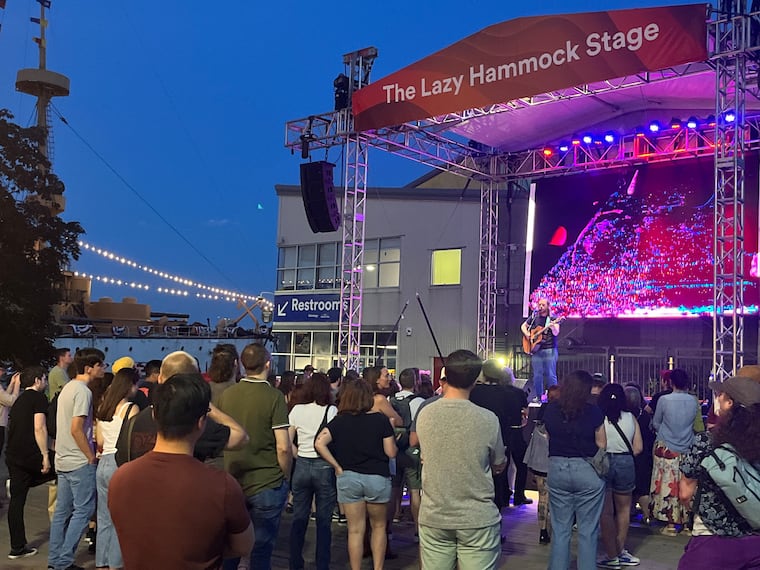 Kevin Devine performs at Spruce Street Harbor Park on June 25, 2026