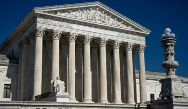 The Supreme Court is seen in Washington, Monday, May 18, 2026. (AP Photo/J. Scott Applewhite)