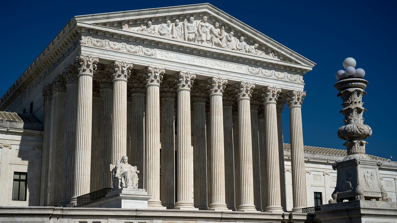 The Supreme Court is seen in Washington, Monday, May 18, 2026. (AP Photo/J. Scott Applewhite)