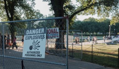 White House blames 'leftist activists' for Reflecting Pool snafus as crews erect fences around it