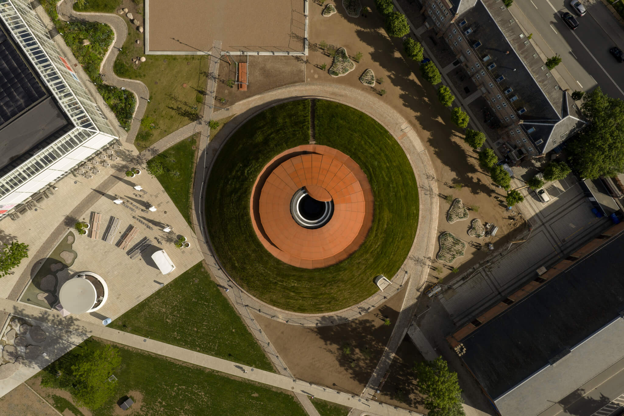 aerial view of skyspace exterior 