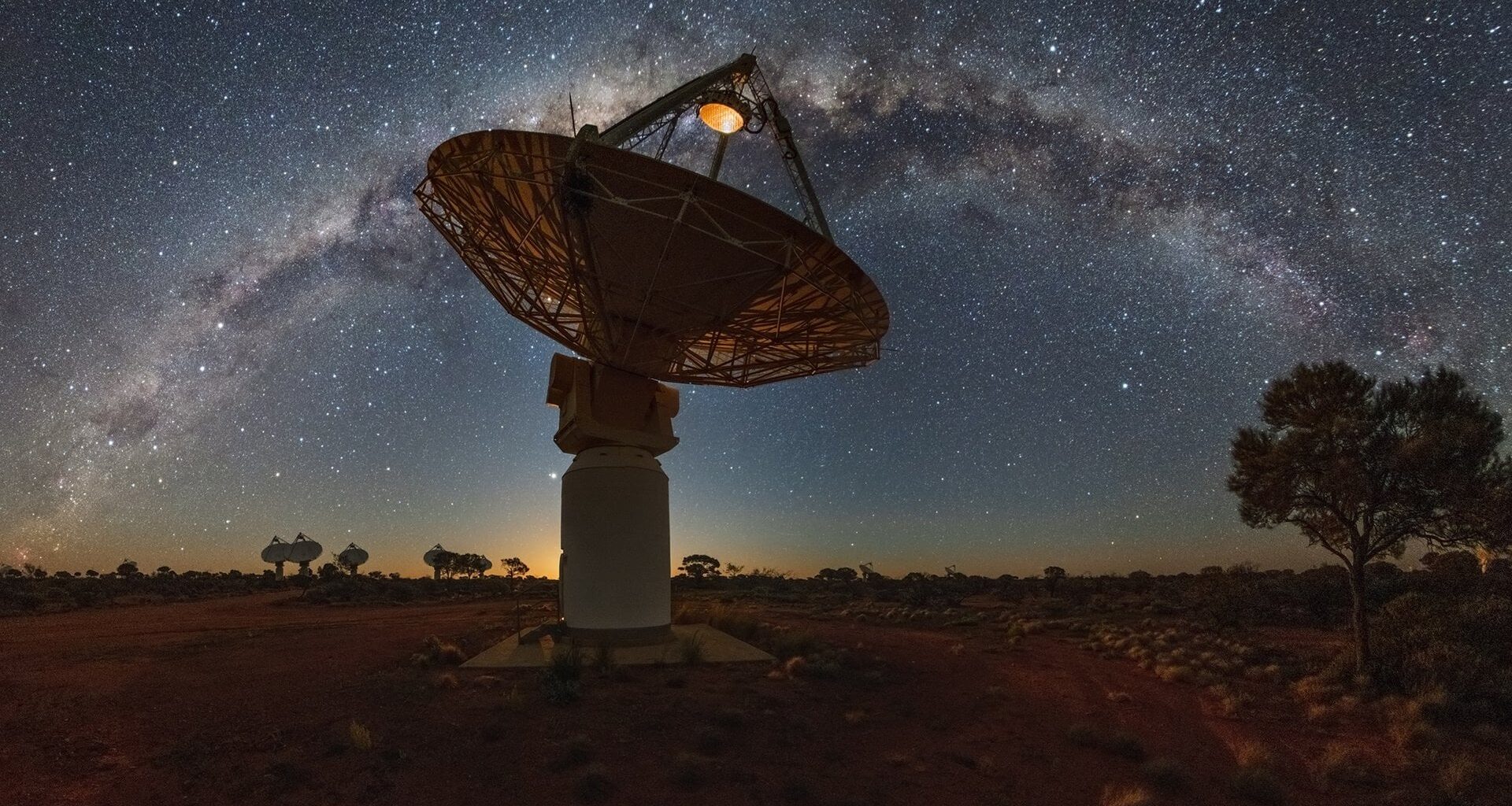 CSIRO's ASKAP radio telescope under the Milky Way ©  CSIRO/A. Cherney