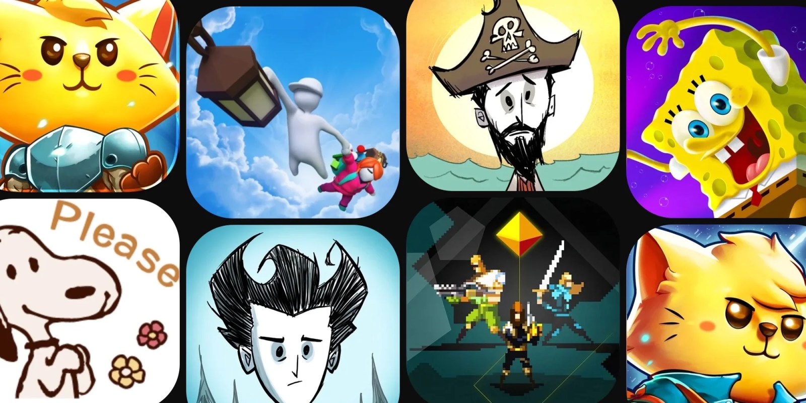 A collage of cartoon characters