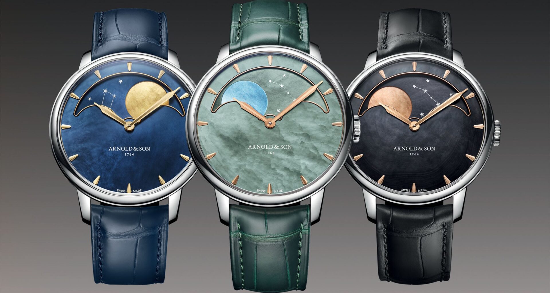 Introducing: The Arnold & Son Perpetual Moon 41.5 Steel "Colours of the Moon" Collection