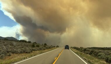 Smoke from the Babylon Fire burning in Utah's San Juan County. (Canyonlands National Park on Facebo...