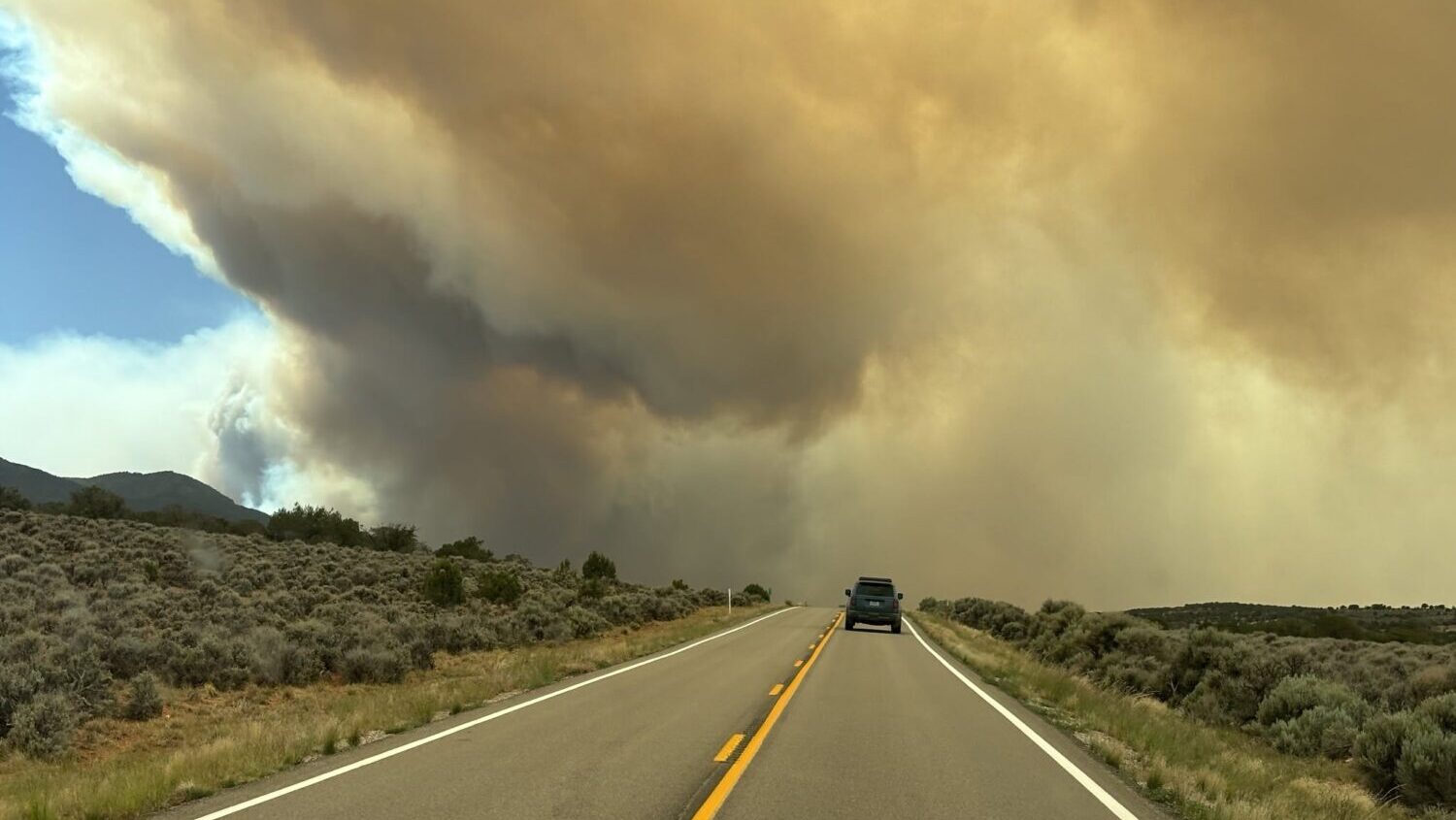 Smoke from the Babylon Fire burning in Utah's San Juan County. (Canyonlands National Park on Facebo...