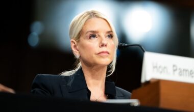 Attorney General Pam Bondi appears before the Senate Judiciary Committee oversight hearing, on Capitol Hill in Washington, Tuesday, Oct. 7, 2025. (AP Photo/Allison Robbert)