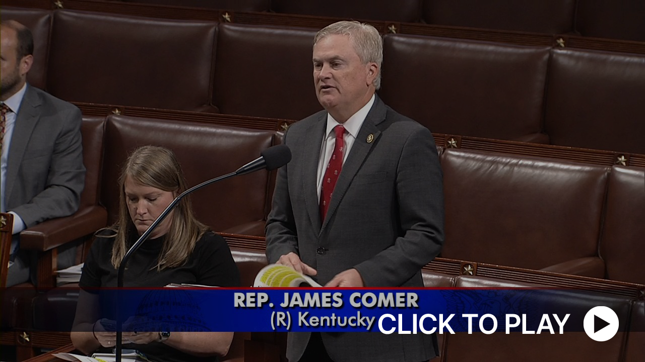 Comer: Stopping Fraudulent Payments is Common Sense