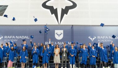 Ana Ivanovic and Rafa Nadal preside over the graduation of the 10th class at Rafa Nadal Academy