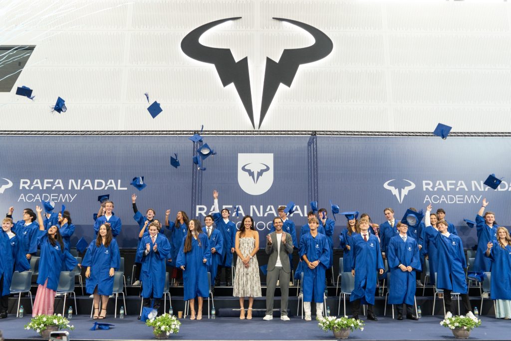 Ana Ivanovic and Rafa Nadal preside over the graduation of the 10th class at Rafa Nadal Academy
