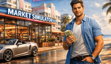 A man stands with a wad of cash