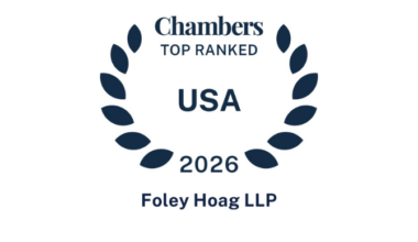 Forty One Foley Hoag Attorneys Receive Chambers USA 2026 Rankings, Representing all Four U.S. Offices