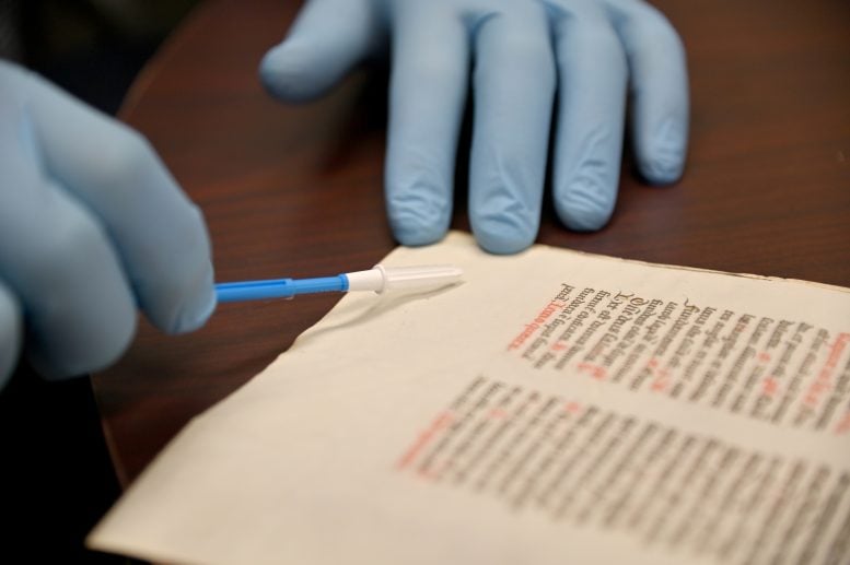 Collecting DNA From a Parchment Manuscript