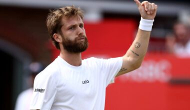 Corentin Moutet swears seven times in less than a minute during post-match interview at Queen’s