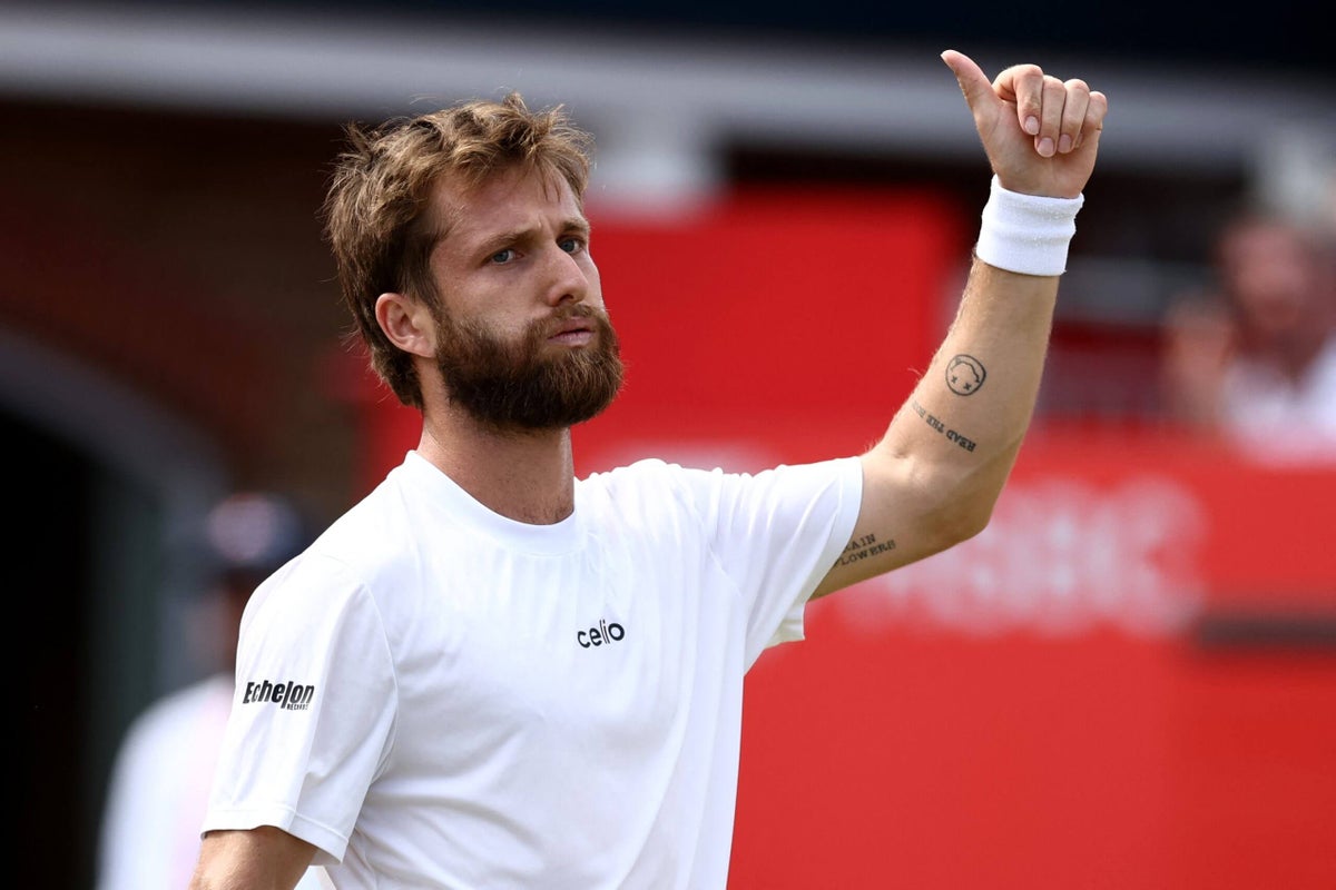 Corentin Moutet swears seven times in less than a minute during post-match interview at Queen’s