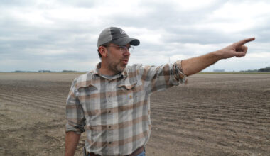 Matthew Bormann, a fifth-generation farmer, is one-third of a trio of growers in Iowa’s flat and fertile Des Moines Lobe. Credit: Anika Jane Beamer/Inside Climate News