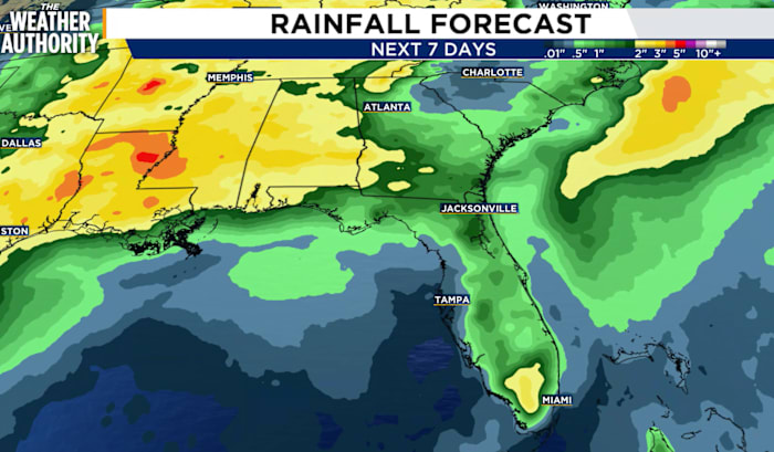 Tropical moisture to fuel scattered storms through Thursday