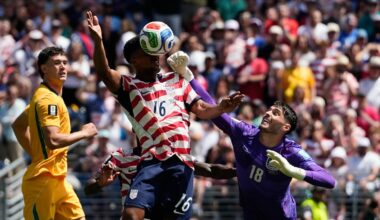 Alex Freeman's header gave the United States a 2-0 first-half lead over Australia.