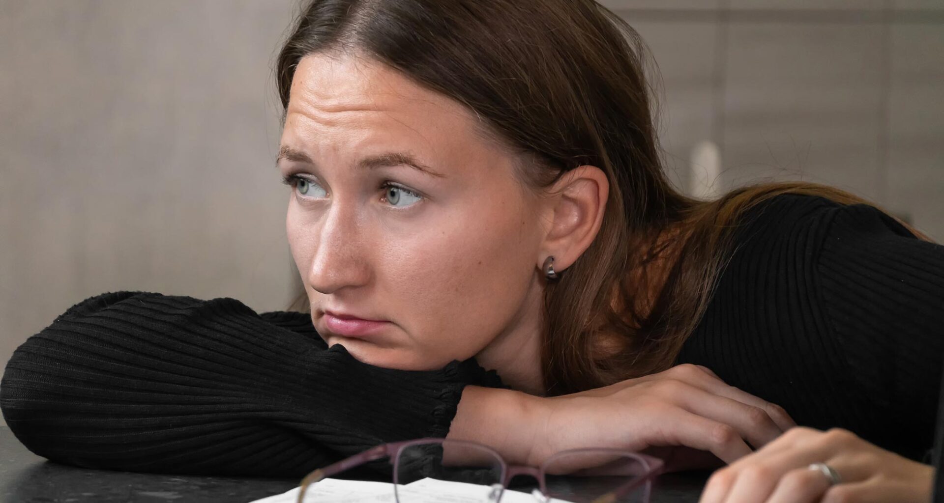 Exhausted Businesswoman Tired Fatigued