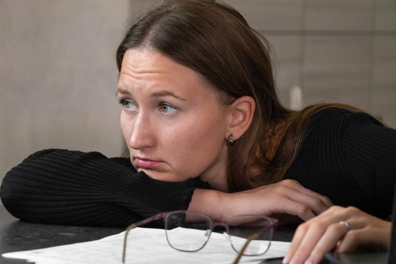 Exhausted Businesswoman Tired Fatigued