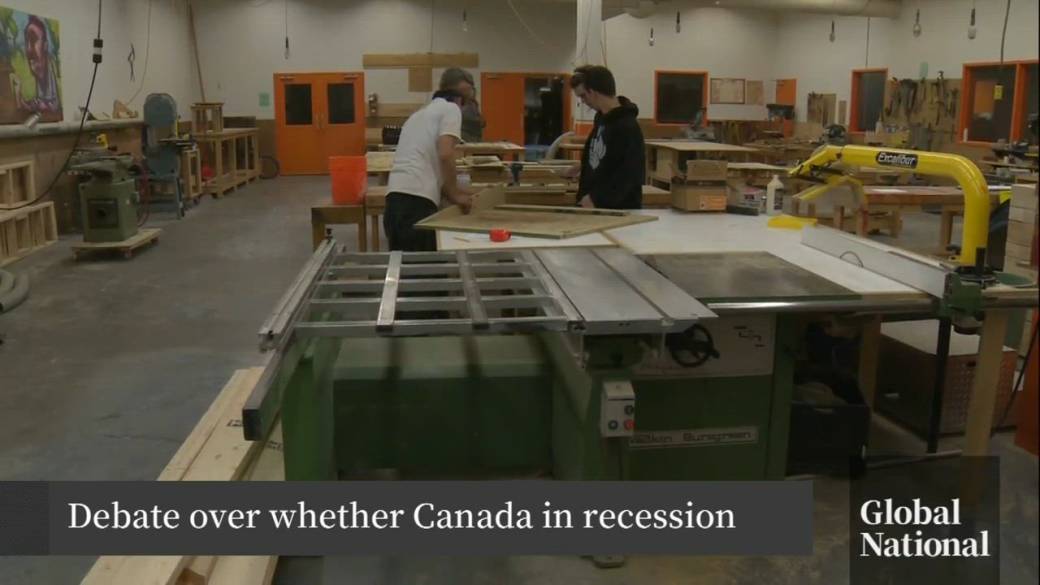 Click to play video: 'Debate over whether Canada in recession ensues'