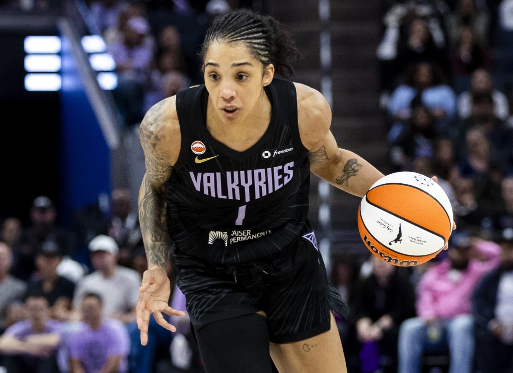 The Golden State Valkyries, who are coming off back-to-back wins, are lead by All-Star candidate Gabby Williams (above). 