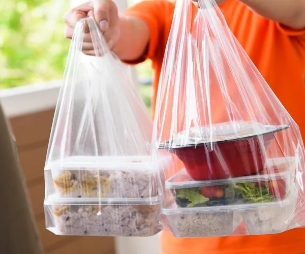 meals in containers being delivered