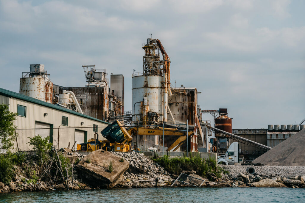 A view of factories, sorting facilities and recycling plants along the Calumet River in Chicago’s Southeast Side. Credit: Jamie Kelter Davis/The Washington Post via Getty Images