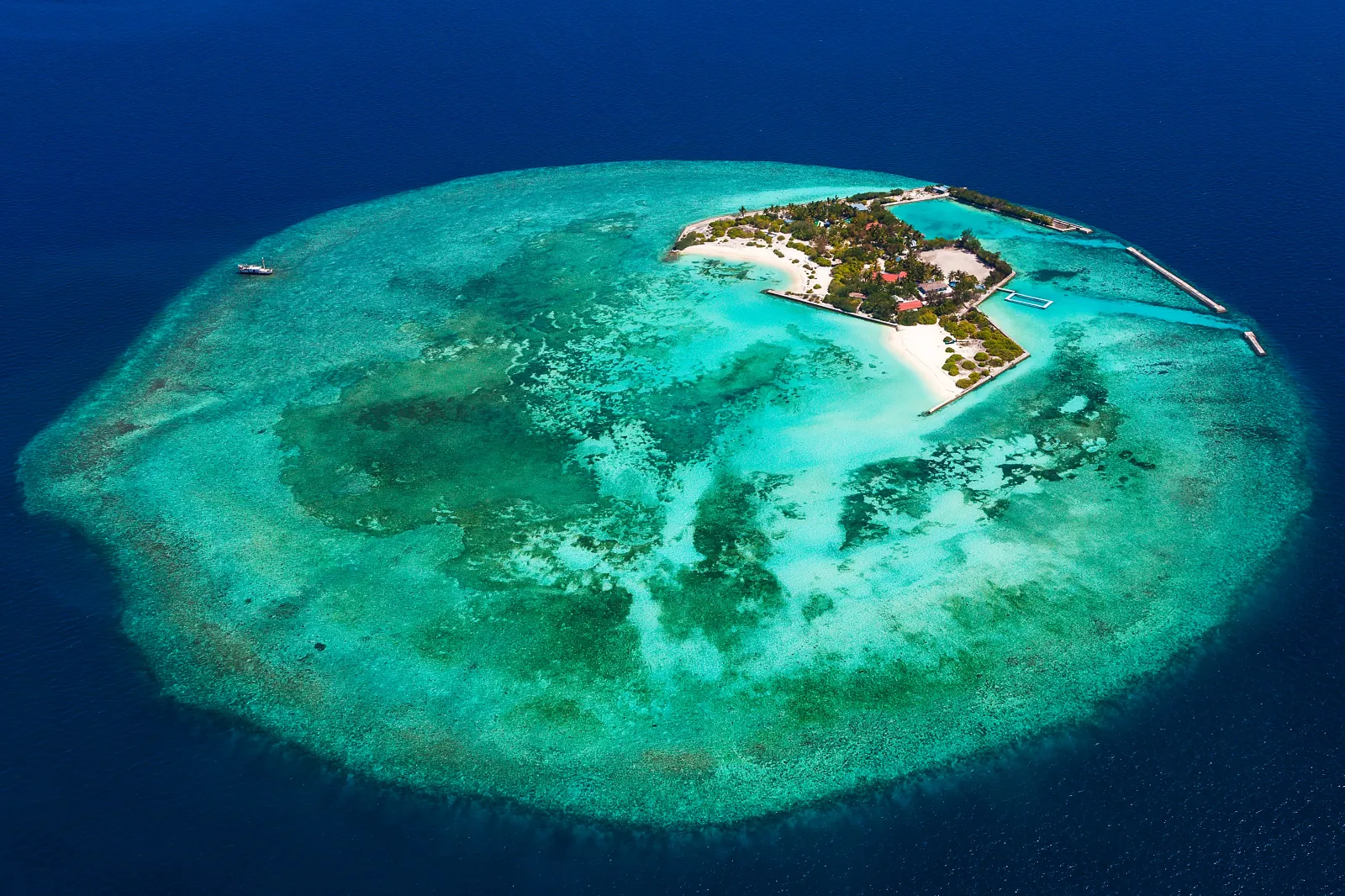 A view of Feydhoo Finolhu island in the Maldives in May 2012.