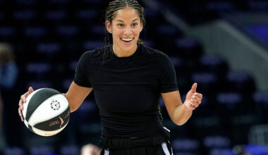 SAN FRANCISCO, CALIFORNIA - JUNE 09: Veronica Burton #22 of the Golden State Valkyries warms up prior to the start of a WNBA Commissioner's Cup game against the Phoenix Mercuryat Chase Center on June 9, 2026 in San Francisco, California. NOTE TO USER: User expressly acknowledges and agrees that, by downloading and or using this photograph, User is consenting to the terms and conditions of the Getty Images License Agreement. (Photo by Thearon W. Henderson/Getty Images)