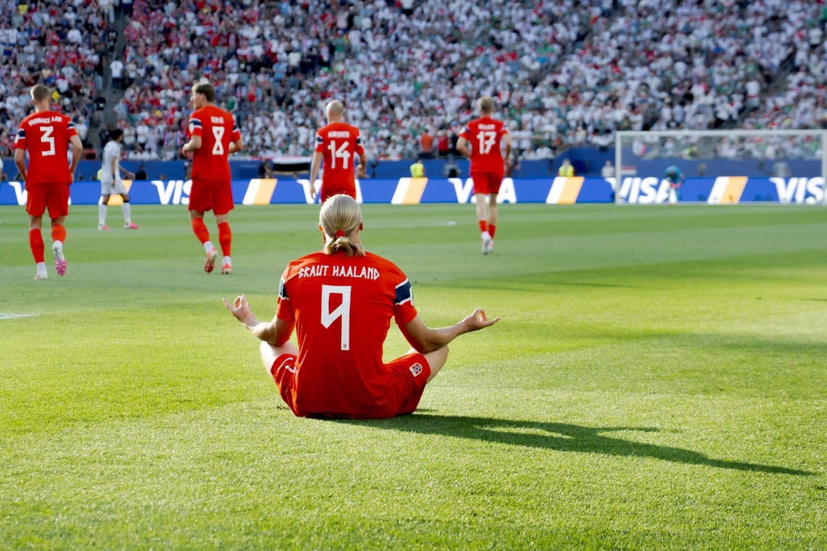 Erling Haaland makes splash on World Cup debut, sprinkler erupts at Gillette Stadium