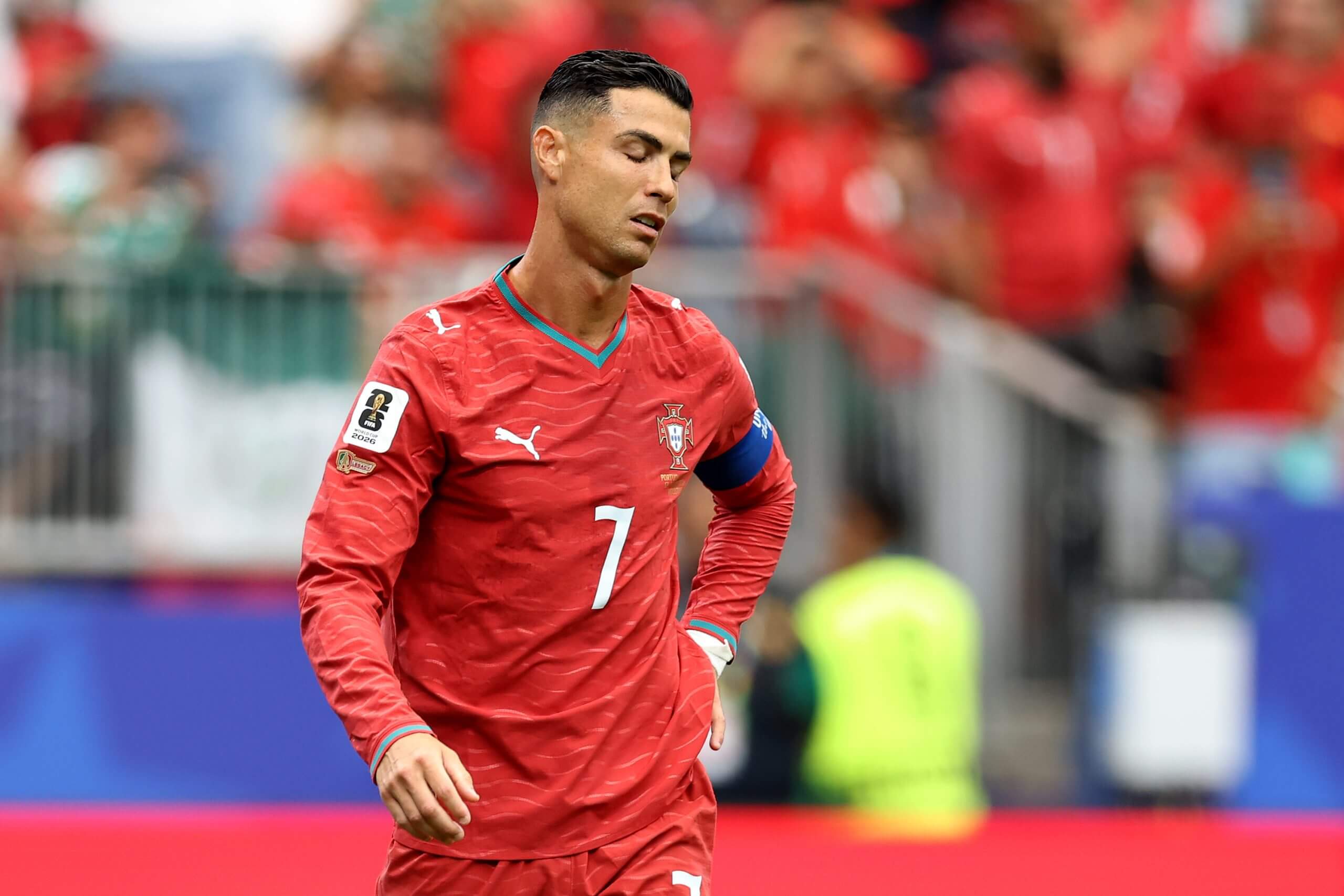 A frustrated Cristiano Ronaldo