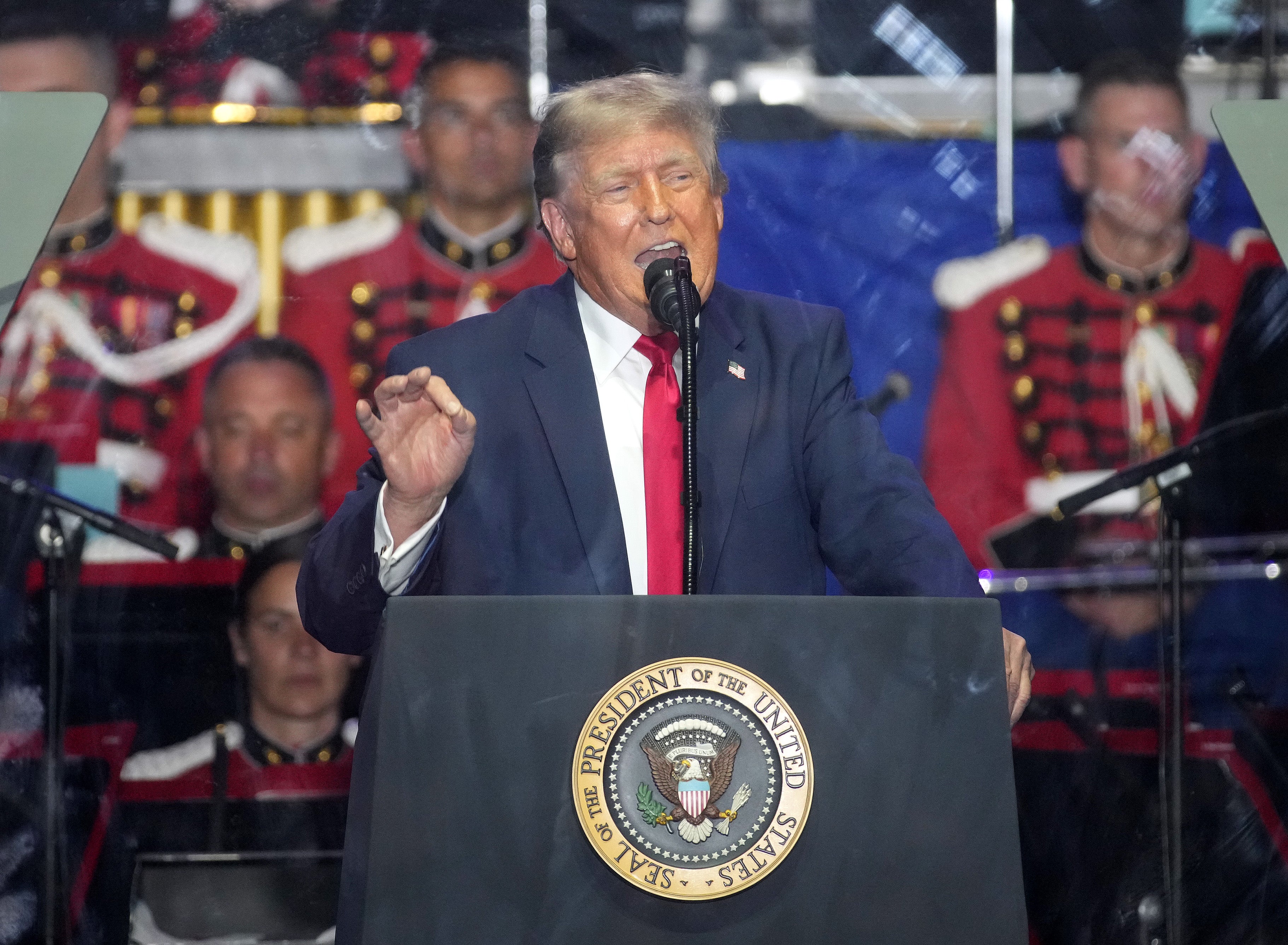 Trump has promised the ‘LARGEST FIREWORKS SHOW IN HISTORY’ though it might be too late for families with children