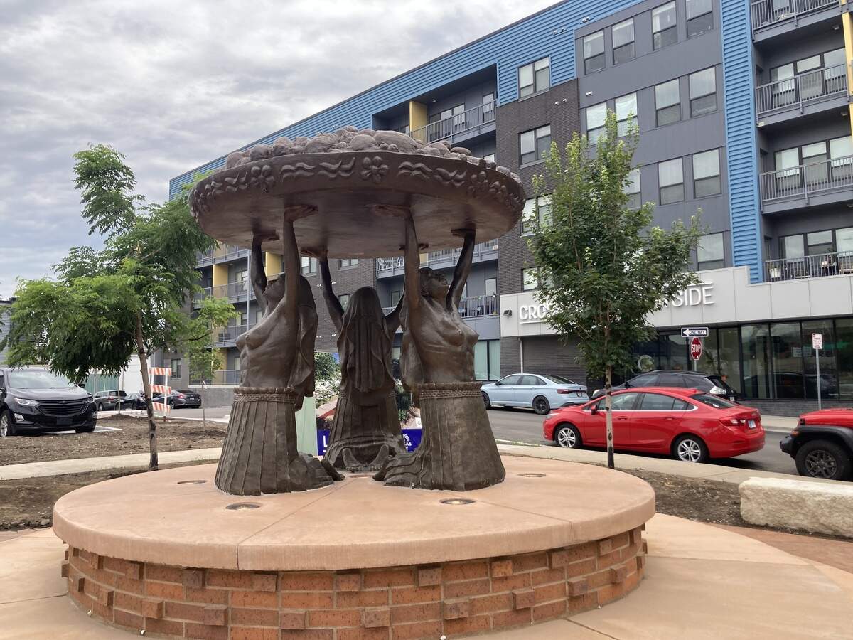 Las Tarascas, a sculpture given as a gift to Kansas City from sister city Morelia, Mexico, was finally erected on Southwest Boulevard on June 16, 2026 after languishing for 13 years in storage.