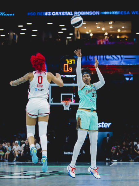June 14th, 2026; New York Liberty defeat the Washington Mystics 86-64 at Barclays Center in Brooklyn, NY (Photos by. Brandon Todd/New York Liberty)