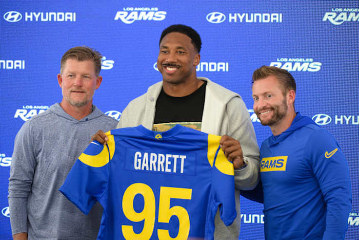 Sean McVay doesn't shoot down speculation on Aaron Donald returning to Rams alongside Myles Garrett