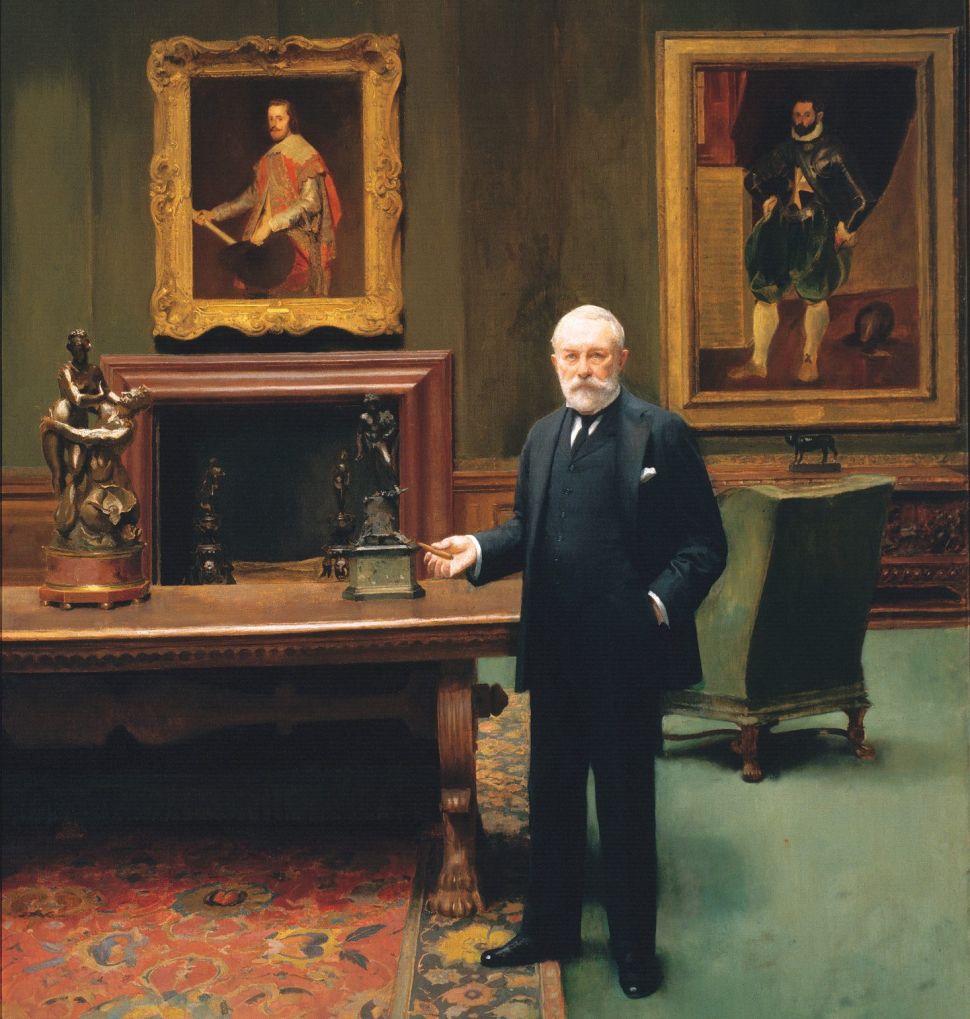 Portrait of Henry Clay Frick in the West Gallery of his Pittsburg home, Clayton c. 1925.