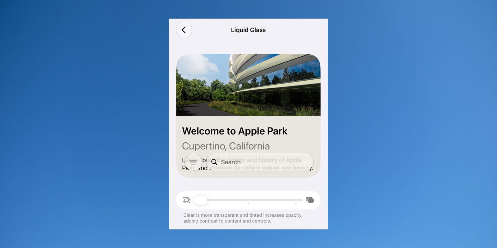 iOS 27 fixes Liquid Glass, and not just with a slider | Slider UI shown