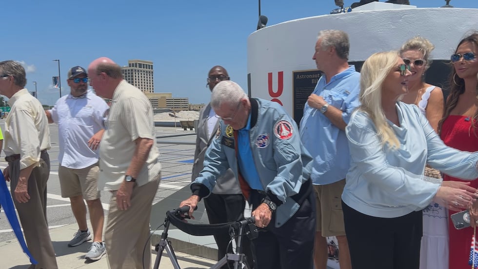 The City of Biloxi on Saturday dedicated the area surrounding the Fred Haise statue along...