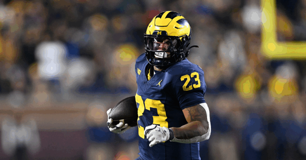 Michigan Wolverines football running back Jordan Marshall scored 3 touchdowns against Purdue in 2025. (Photo by Lon Horwedel / TheWolverine.com)