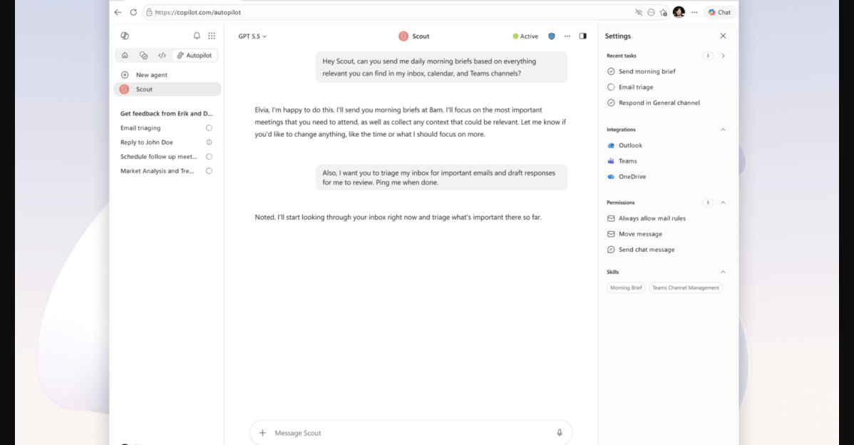Microsoft Scout is a new AI personal assistant built on OpenClaw