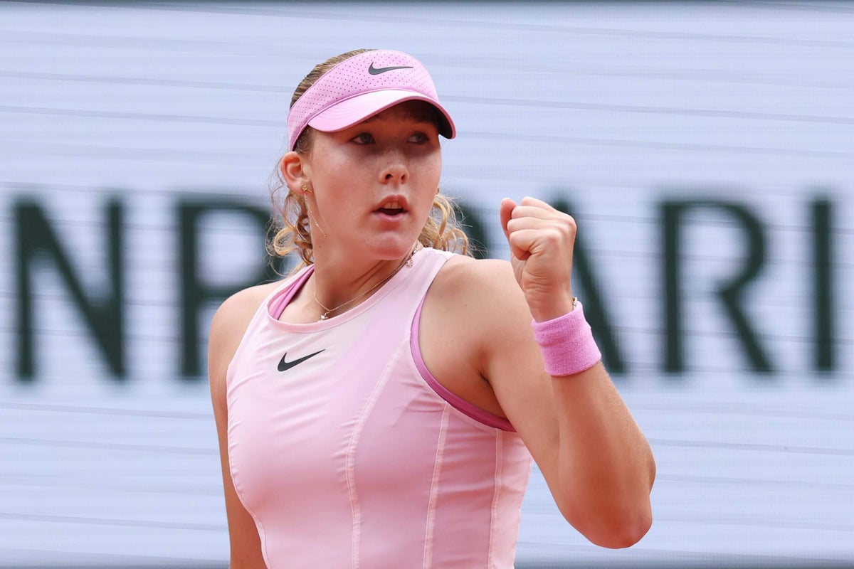 Mirra Andreeva glides past Marta Kostyuk to reach first French Open final