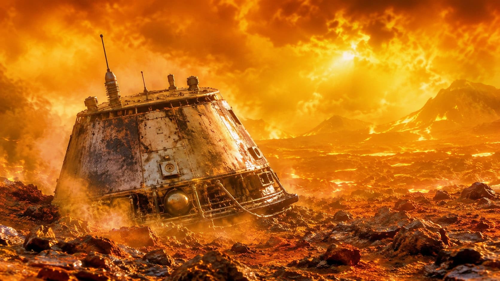 NASA Lander on Venus Artist Rendition