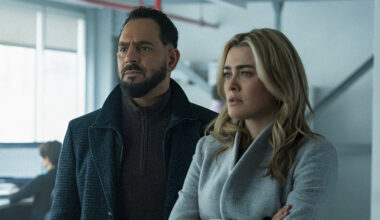 The Hunting Party, Pictured: (l-r) Patrick Sabongui as Jacob Hassani, Melissa Roxburgh as Rebecca Bex Henderson