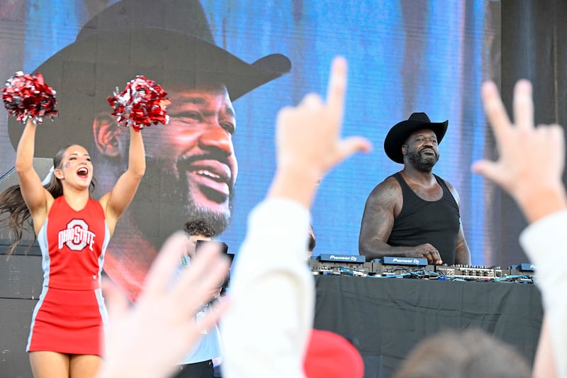 Shaquille O’Neal wears many hats, one of which is DJ Diesel. Pictured here performing in Arlington, Texas, in 2025.