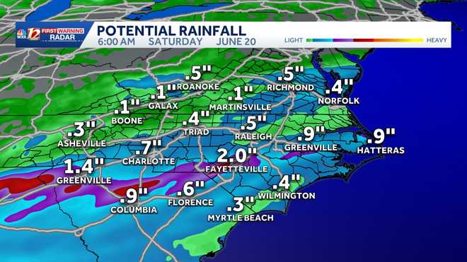 Potential Rainfall in North Carolina and Virginia potential rainfall in north carolina and virginia