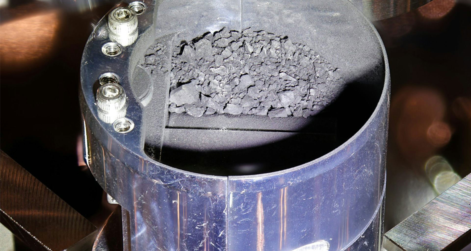 Ryugu Sample in Its Return Capsule