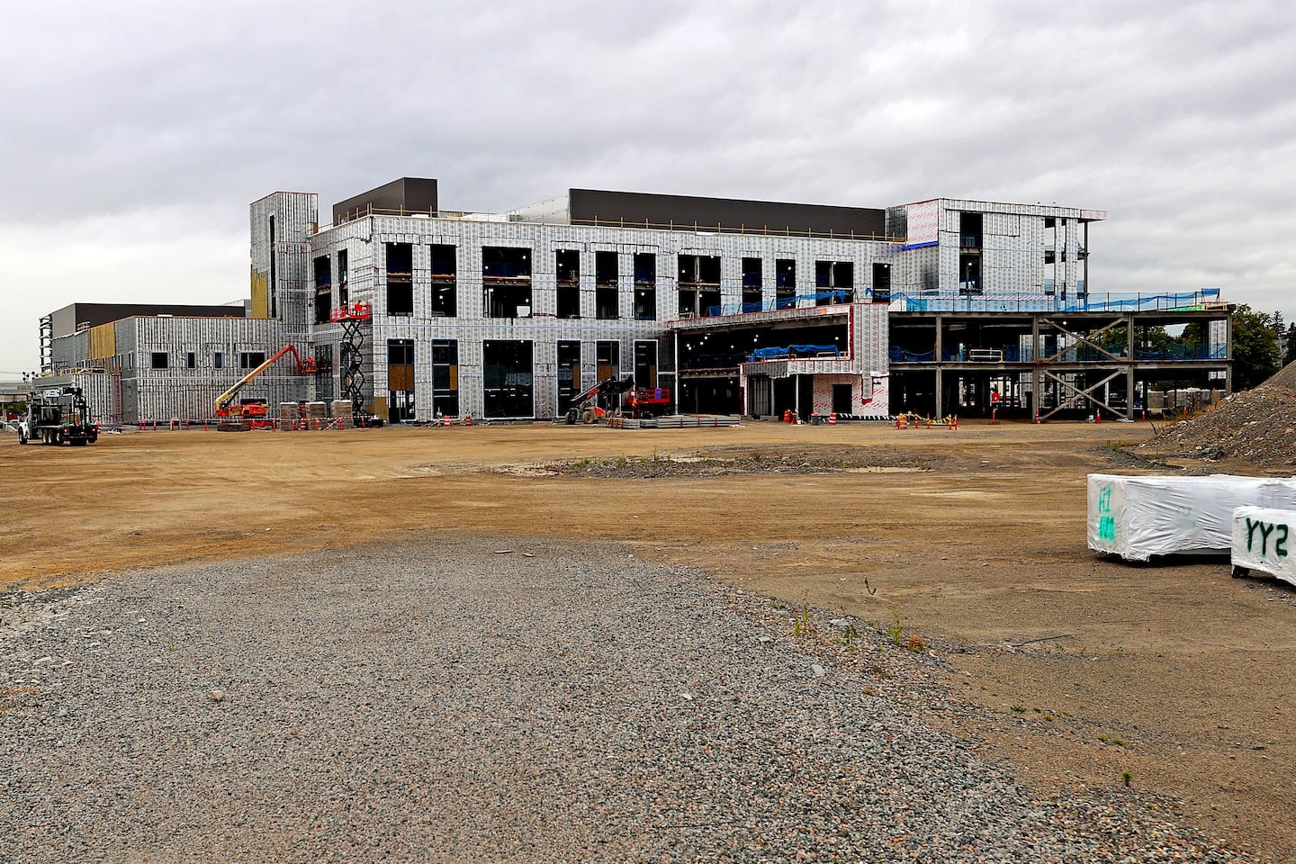 Norwood Hospital has been in a state of a partial rebuild for years, after its demolition following 2020 flooding.