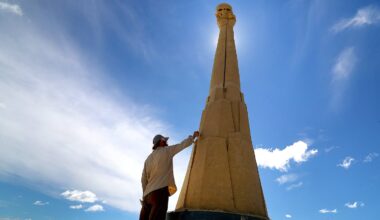 Abe Waterman, from PEI, Canada, worked on his sand sculpture.
